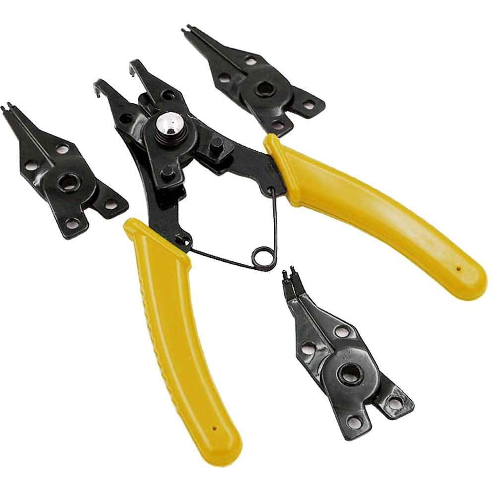 25# Snap Ring Pliers Plier Set Circlip Combination Retaining Clip Pipe Hose Removal Tool Flat Band Ring Type Hose Clamp Pliers