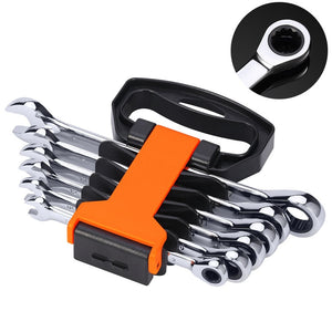 6Pcs Wrench Set Flex-head Ratcheting Set of Keys Combination Wrenches Metric Ratchet Spanners Set Car Repair Hand Tools