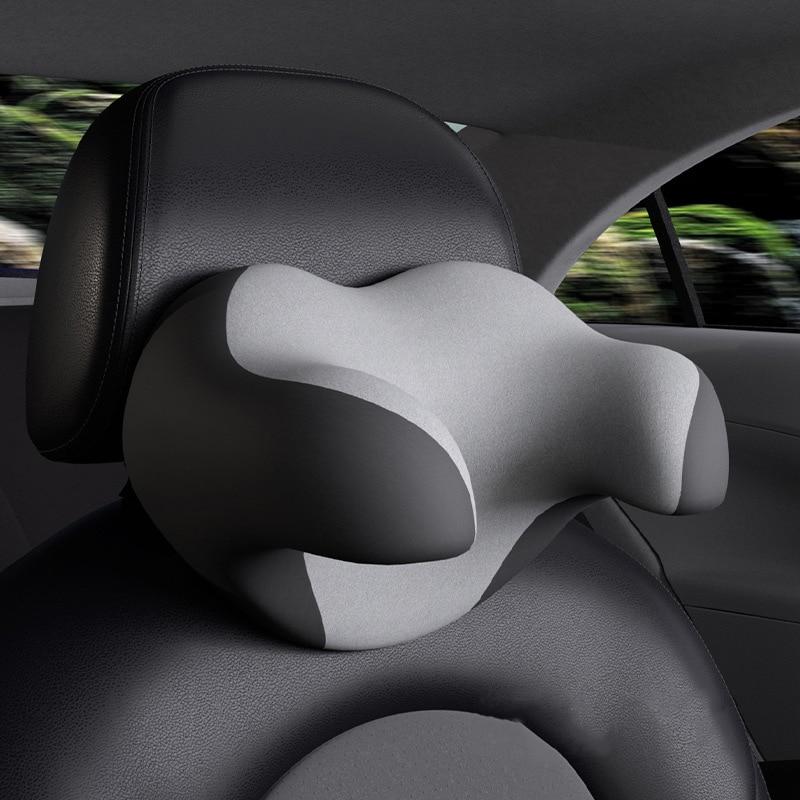 Car Headrest Pillow Memory Foam Interior Auto Pillows Head Neck Protector Soft Cushion Pillow for Man Kids Travel Rest Accessory
