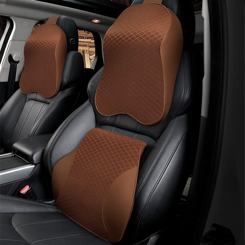 Car Neck Headrest Pillow Cushion Auto Seat Head Support Neck Protector Automobiles Lumbar Support Memory Cotton Car Accessories