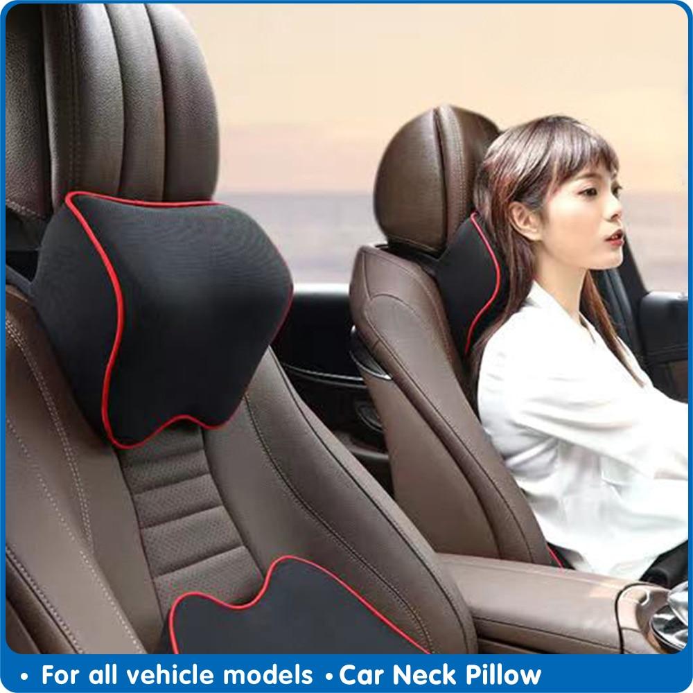 Car Neck Headrest Pillow Cushion Car Seat Head Support Neck Protector Automobiles Seat Neck Restauto Accessories Memory Cotton