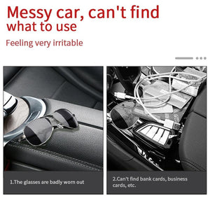 Car Sun Visor Storage Bag Interior Auto Sunshade Plate Organizer Universal Cards Sunglasses Pen Support Leather Pocket Accessory