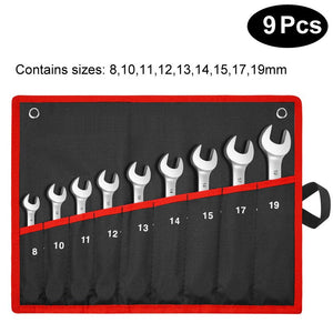 Flexible Ratchet Wrench Spanner Nut Tool Head Ratchet Metric Spanner Key Set Car Repair Tools Open End and Ring Wrenches