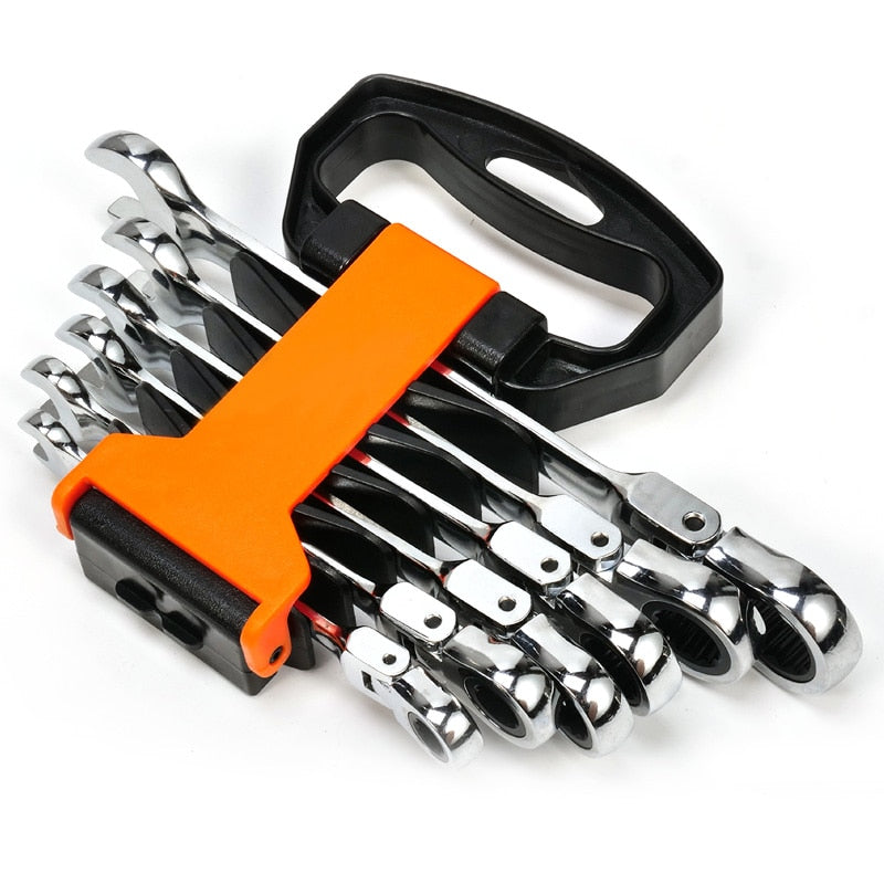 Key Ratchet Wrench Spanner Socket Tool Set Ratchet 5/6/7/12PCS Car Repair Tools Wrench Set Hand Tools Adjustable Spanner
