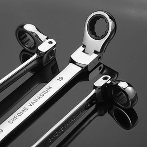 Keys Set Multitool Flex-Head Ratcheting Wrench Set 8-19mm Universal Ratchet Spanners Combination Wrench Set Car Repair Tools