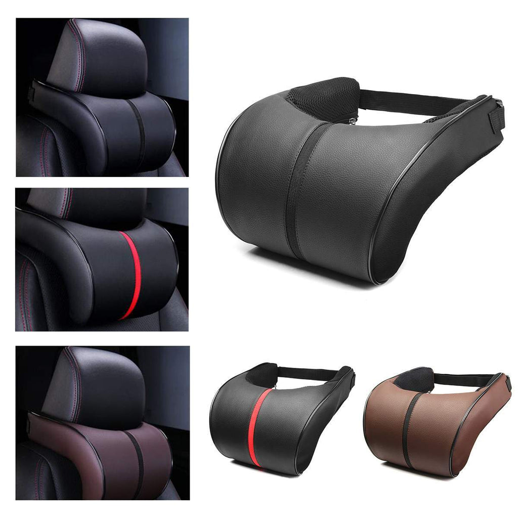 PU Leather Car Auto Seat Neck Pillow Memory Foam Head Neck Rest Headrest Cushion Car Neck Pillow Auto Car Accessories Interior