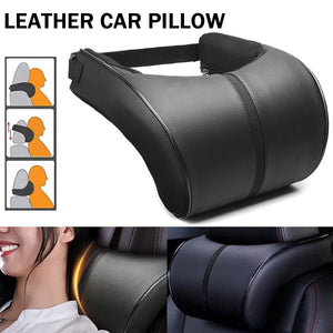 PU Leather Car Auto Seat Neck Pillow Memory Foam Head Neck Rest Headrest Cushion Car Neck Pillow Auto Car Accessories Interior