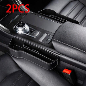 PU Leather Car Seat Gap Box Interior Seat Side Organizer Auto Seat Crevice Storage Munti-functional Pocket Box Auto Accessories