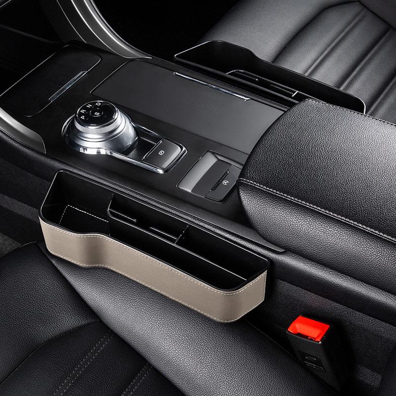 PU Leather Car Seat Gap Box Interior Seat Side Organizer Auto Seat Crevice Storage Munti-functional Pocket Box Auto Accessories