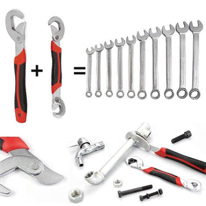 Universal Adjustable Wrench Spanner Set Grip 6-32mm Adjustable Quick Snap Multi-function