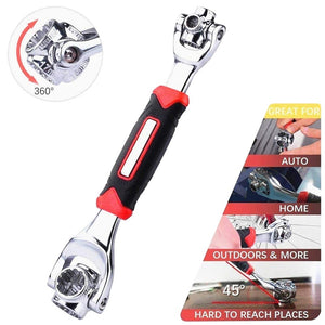 Universal wrench 48 in 1 Swivel Head Multi Tool Spanner Tools Socket Works with Spline Bolts Tiger Wrench Car Repair